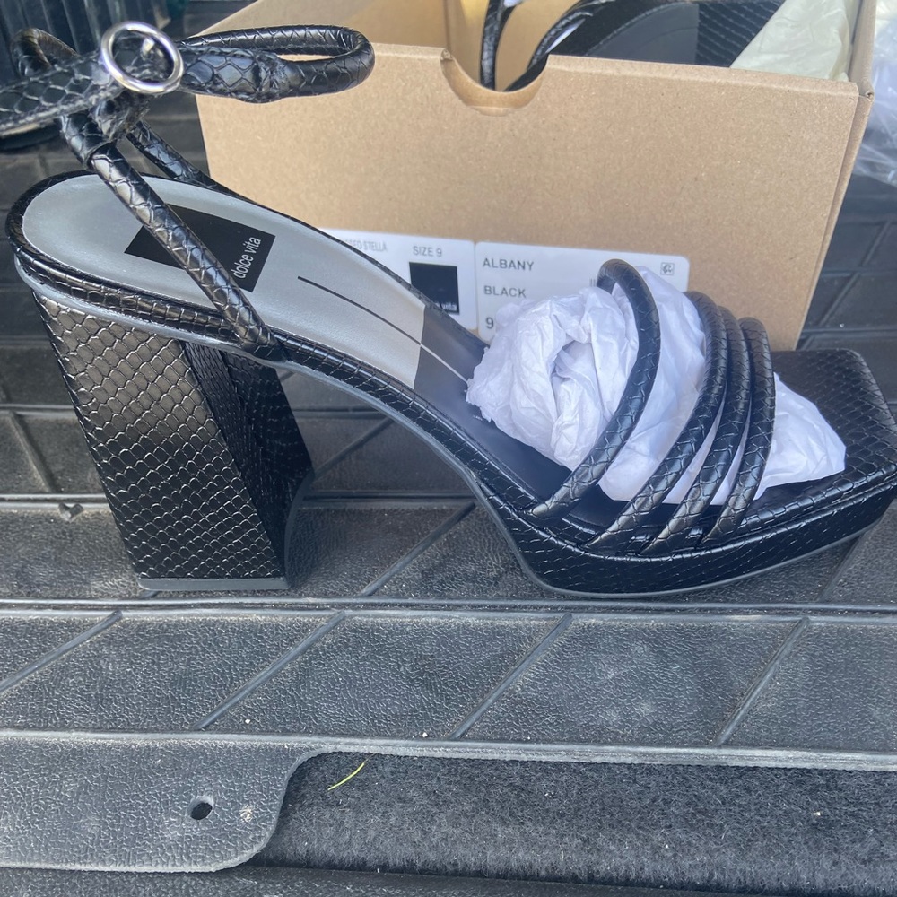 Dolce Vita Embossed Snake Heels